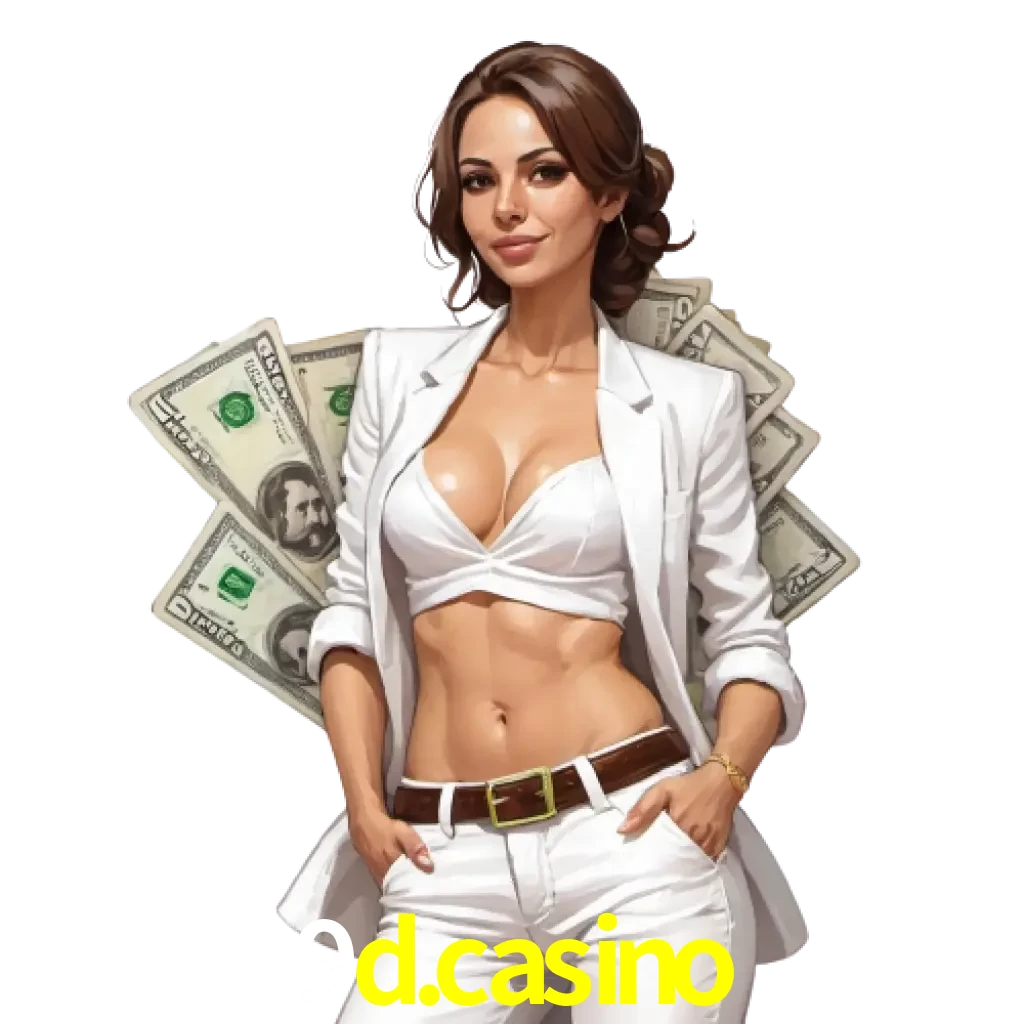 woman with money playing in 9D.CASINO bet casino